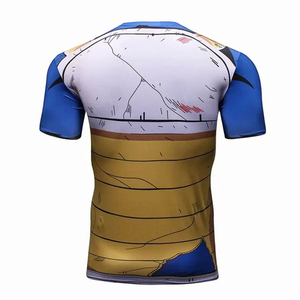 Custom Gym Workout Stretch Jersey Rash Guard With High Stretch Ergonomic Seams And All Over Print Short Sleeve <b>Compression</b> <b>Shirt</b> - Product Image 3