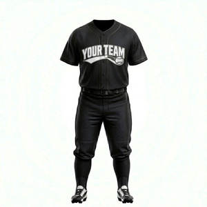 Uniformes de Béisbol Personalizados al por Mayor para Hombre, de Alta Calidad, con Nombre de Equipo, Impresión de Logotipo Personalizado, Cuello en V Corto, Tallas Grandes, Secado Rápido - Product Image 5