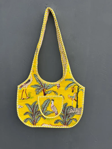 Sac fourre-tout en coton personnalisé pour femmes, motif vintage, multicolore, fermeture éclair durable, sac tendance, léger, sacs d'hiver et d'été - Product Image 4