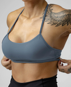Women's Seamless Racerback Sports <b>Bra</b> Scoop <b>Neck</b> Solid Color Medium Support Breathable Fitness Wear Cheap Price 2026 Wholesale - Product Image 3