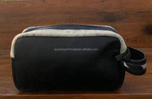 Hand-tooled Custom Makeup <b>Bag</b> Portable Genuine Leather Women Toiletry Pouch Cowhide Travel Multifunctional Brush Cosmetic <b>Bags</b> - Product Image 5