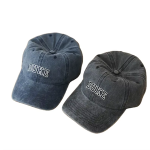 Wholesale Custom Embroidery Logo 6 Panel Unstructured 100% Polyester Embroidery Logo Baseball Cap Low Profile Washed <b>Dad</b> <b>Hats</b> - Product Image 4