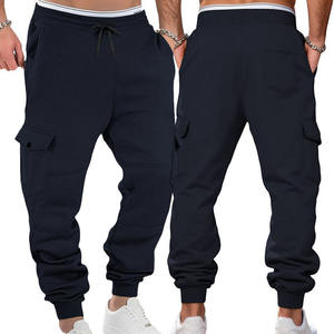 Pantalon de jogging en velours côtelé de coton pour homme, personnalisé, en gros, décontracté, streetwear, vert, avec cordon de serrage, polaire hiver, OEM - Product Image 2