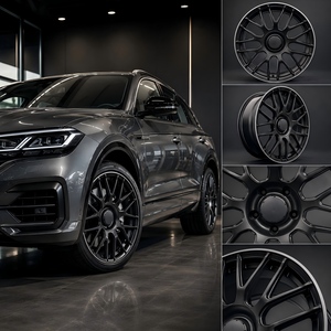Jantes de voiture de tourisme en aluminium haute performance Jihoo neuves de 17 à 20 pouces, 5x112, noir mat avec bord usiné pour Mercedes AMG - Product Image 4