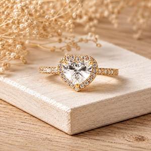 Anillo de Compromiso con Diamante Cultivado en Laboratorio, Anillo de Promesa con Diamante de Laboratorio en Platino Blanco o Oro Sólido, Plata de Ley, Regalo de Aniversario - Product Image 4