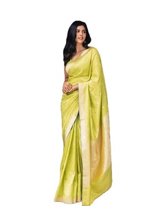 Custom New Designer Party Wear Super Hit South Style Lichi Silk Saree With Un Stitch Blouse Piece for Woman - Product Image 1