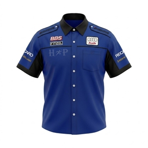 Nouvelle conception Chemises de pit crew entièrement boutonnées personnalisées avec logo sur mesure pour moto et course automobile 2026 - Product Image 6