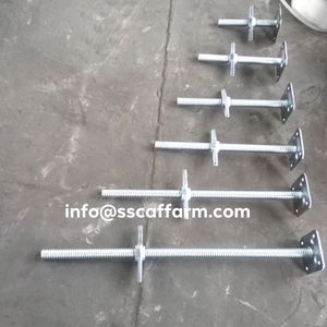 แจ็คฐานนั่งร้านเหล็กแบบทันสมัยพร้อมแผ่นฐานกลมแผ่นฐานนั่งร้านแบบเกลียว - Product Image 6