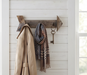 Premium Rustic Wooden Wall <b>Hook</b> Rack With 3 Metal <b>Hooks</b> Handmade For Clothing Storage Elegant Home Decor - Product Image 4