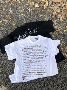 Camiseta de Punto 100% Algodón Lavado, Nueva Moda, Color Sólido, Manga Corta de Verano, Secado Rápido, Transpirable, con Estampado, para Hombre - Product Image 6