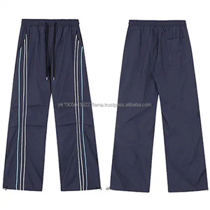 Pantalones Deportivos Casuales para Hombre, Estilo Cortavientos, Acampanados, de Cintura Alta, Impermeables, de Poliéster/Algodón, Servicio OEM, Invierno - Product Image 2