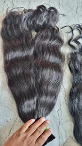 ผมต่อแบบเรียหยักศกอินเดียสำหรับต่อผมสีดำ100% - Product Image 2