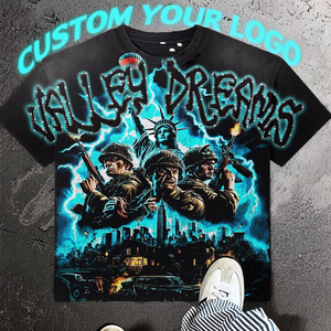 Nouveau T-shirt Streetwear 2026 à Épaules Tombantes Personnalisé - T-shirt en Coton Lourd 260g Coupe Oversize pour Homme - Product Image 1