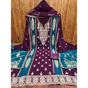เสื้อสวยและพลาซโซพร้อม dupatta สำหรับงานปาร์ตี้ - Product Image 1