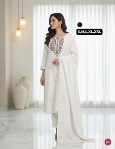 Nouvelle collection exclusive de Salwar Kameez pour femmes pour les festivals de Navratri et Diwali, en soie Chanderi, longueur 48 pouces - Product Image 6