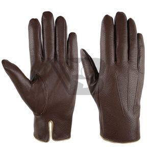 Custom Made Breathable Leather <b>Gloves</b> Winter Wear Touch Screen <b>Fur</b> Lined High Quality - Product Image 1