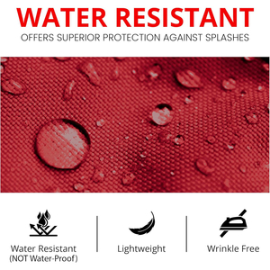Tablier unisexe en coton rouge de qualité supérieure avec poches pour personnel de restaurant, bar, serveurs, en tissu tissé, fermeture à bouton-pression - Product Image 5