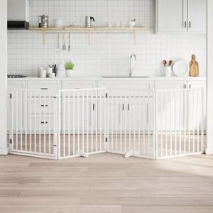 Juego de 4 Corrales Plegables para Perros de Madera de Álamo Blanco para Uso Doméstico - Product Image 1