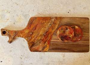 Planche à découper en résine dorée brûlée - Non toxique et compatible lave-vaisselle - Product Image 2