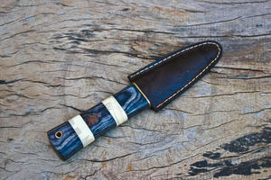Cuchillo Sgian Dubh de Caza Hecho a Mano con Hoja de Acero de Damasco y Mango de Madera Personalizado, Cuchillo Escocés para Kilt de las Tierras Altas - Product Image 5