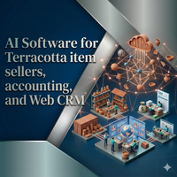 Software de IA para vendedores de artículos de terracota, contabilidad, CRM web, diseño de sitios web, aplicación móvil para Android, iOS y Mac, software ERP CRM con IA