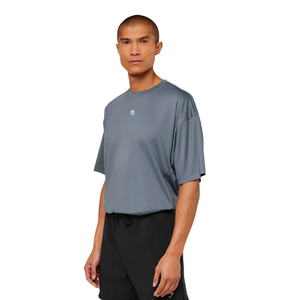 Camiseta Deportiva Táctica Extra Grande para Hombre, Transpirable, de Alto Rendimiento, Holgada, para Entrenamiento, Color Azul Hierro - Product Image 3