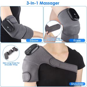 Masajeador 3 en 1 para Rodilla, Hombro y Codo con Calor y 3 Niveles de Vibración, Kit de Terapia de Masaje para Aliviar el Dolor y el Estrés - Product Image 2