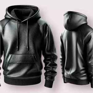 Chaqueta de Cuero Suave Premium para Hombre SMART SHINE ENTERPRISES, Cierre Completo, Cuello Alto, Cómoda, Duradera, Informal, Moda de Invierno - Product Image 3