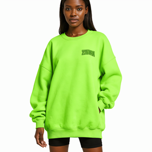 Sudaderas con Capucha Elegantes para Mujer, Sudadera Moderna de Cuello Redondo en Color Fluorescente, Sudadera Extra Grande con Bordado Personalizado para Mujer - Product Image 3
