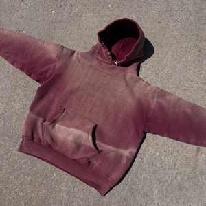 Hoodie Manufacturer Custom Unisex French Terry Cotton Vintage Acid Wash Distressed Design Screen Printed Oversized Hoodie of <b>Men</b> - Product Image 1