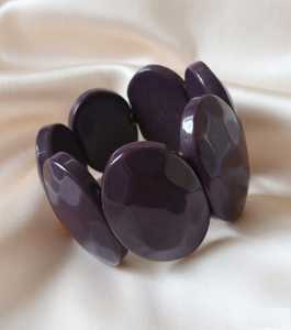 MN Exports MNE-1042 Brazalete de Resina Lucite Morado, Joyería de Moda Unisex, Regalo para Ocasiones Islámicas - Product Image 1