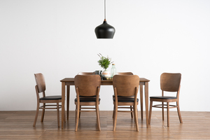 Mid Century Modern Bentwood <b>Backrest</b> Dining Chair Upholstered Vinyl Seat with Sturdy Solid Wood Legs for Commercial Project Use - Product Image 6