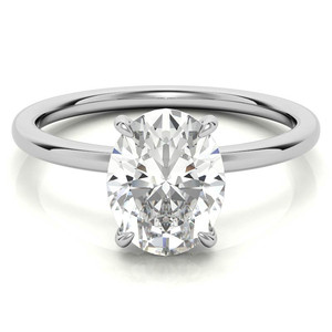 Anillo de Diamantes de Compromiso Clásico Ovalado para Mujer, 2-5ct, Oro Amarillo de 18K (Au750), D VVS2 IGI, Sparkle Jewels, Regalo - Product Image 2