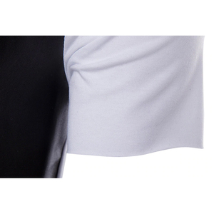 Custom Men's Slim Fit Short Sleeve Tropical <b>Leaf</b> Print T-Shirt O-Neck Breathable Knitted Casual Summer Wear - Product Image 2