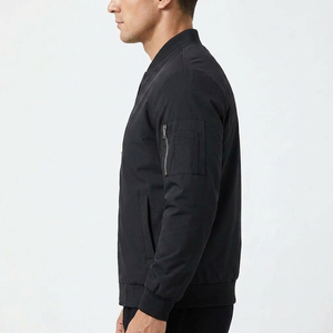 Men’s Lightweight Bomber <b>Jacket</b> Casual <b>Zip</b> <b>Up</b> Streetwear Stand Collar Custom OEM Wholesale Men's <b>Jackets</b> - Product Image 4