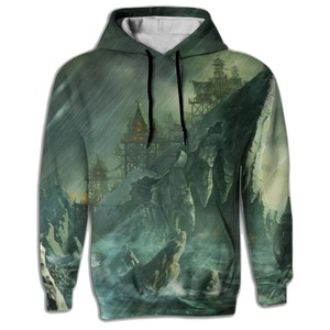 Sudaderas con Capucha Casuales de Invierno para Hombre, Impresión Digital a Color Personalizada al por Mayor, Alta Calidad, Verde Militar - Product Image 6