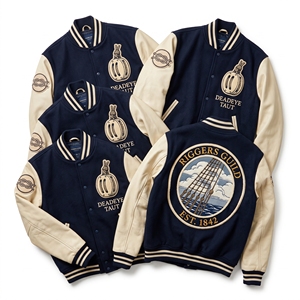 OEM Custom Varsity Letterman Jacket Wool Leather Sleeves Millwrights Guild Millstone Embroidery Mill Pick Patch Brown <b>Coat</b> - Product Image 2