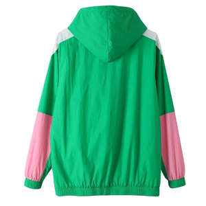 Veste coupe-vent légère et imperméable pour homme, style décontracté, avec fermeture éclair quart, capuche et design matelassé - Product Image 2