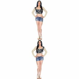 Unique Design Plus Size Women <b>Crop</b> <b>Top</b> T-Shirts Wholesale Women <b>Crop</b> <b>Top</b> T-Shirts Sustainable Women <b>Crop</b> <b>Top</b> T-Shirts - Product Image 5