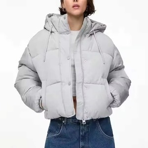 <b>Women's</b> <b>Padded</b> Jacket Ladies Quilted Puffer <b>Coat</b> Hood Warm Jackets Fashion Down Puffer Jacket - Product Image 3