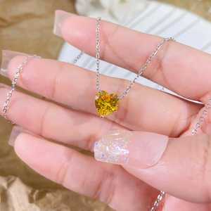 Rhodium Plated 18K Gold Heart Pendant with Diamond Moissanite and Pearl on <b>Box</b> <b>Chain</b> - Product Image 1