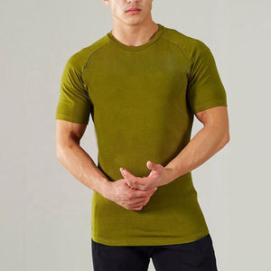 Men's High Quality 100% Cotton Loose Fit Gym Sport T-Shirt Breathable Quick Dry Sweat <b>Wicking</b> Short Sleeve - Product Image 6