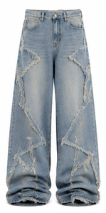 Jeans en denim de haute qualité Coupe ample Pantalons décontractés pour hommes Style automne - Product Image 3