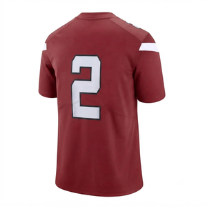 Customize Red Football Jersey Men's <b>Athletic</b> Sportswear Mesh Front 100% Polyester Quick Dry Short Sleeve Team Apparel Breathable - Product Image 2