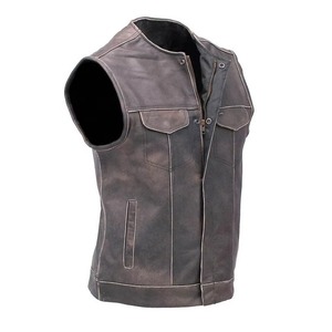 Chaleco de Cuero sin Mangas para Hombre, Talla Grande, a la Moda, para Motocicleta, en Venta en Línea - Product Image 2