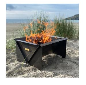 Brasero para Leña con Cubierta Impermeable Redonda para Exteriores, Brasero Metálico Redondo para Fiestas en el Patio - Product Image 5