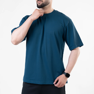 Camiseta Formal Elegante para Hombre, Antiencogimiento, Logotipo Personalizado, 100% Algodón Tejido, 230 GSM, Moderna, Unisex, Cuello Redondo, Manga Corta, Corte Holgado - Product Image 3