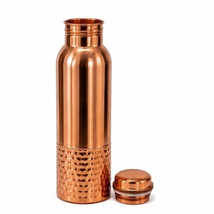 Top Handmade Hammered Pure Copper Leak-Proof Water Bottle Portable Travel Flask Drinking Bottle for Daily Use At Best Price - Product Image 5