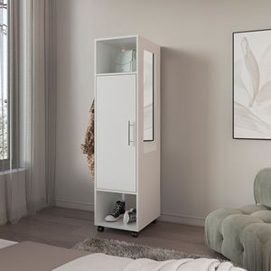 Armadio a specchio a figura intera Ambler con 1 porta e 3 ripiani in armadio - Product Image 2