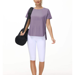 Camisetas de Verano para Mujer, Corte Holgado, 100% Algodón, Personalizables, Casuales, de Manga Corta y Cuello Redondo, OEM - Product Image 1